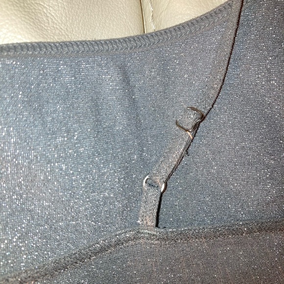 MED Ann Taylor Sparkly Platinum Stretch Tank w/Adjustable Straps 22 1/2”H 15”W - Picture 9 of 11